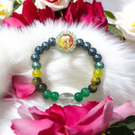 Guruji Bracelet for Men & Women | Dhanyog Bracelet | Pyrite, Citrine, Green Aventurine, Hematite, Tiger Eye, Amethyst & Quartz Beads | ATTRACTS Wealth & Prosperity | Pack of 1