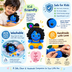 Mini Handmade Crochet Krishna Idol for Kids | Mini School Bag Toy Companion | Home Decor | Gifting (Pack of 1)