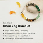 Guruji Bracelet for Men & Women | Dhanyog Bracelet | Pyrite, Citrine, Green Aventurine, Hematite, Tiger Eye, Amethyst & Quartz Beads | ATTRACTS Wealth & Prosperity | Pack of 1