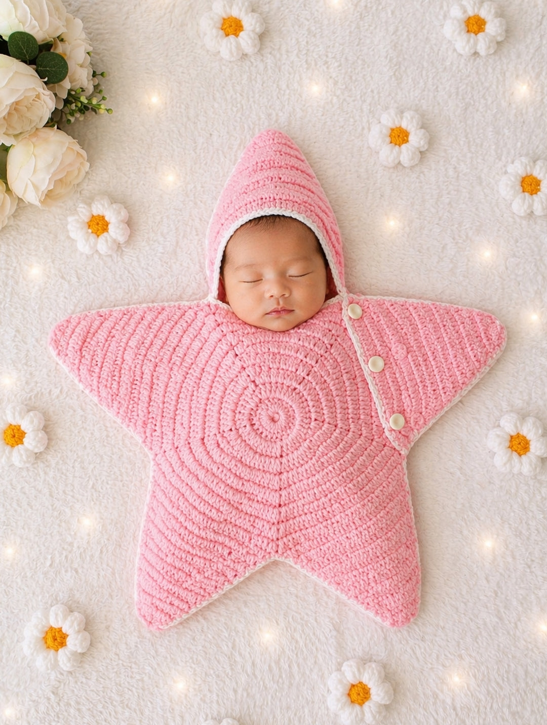 Viral Star Crochet Dress for Photography